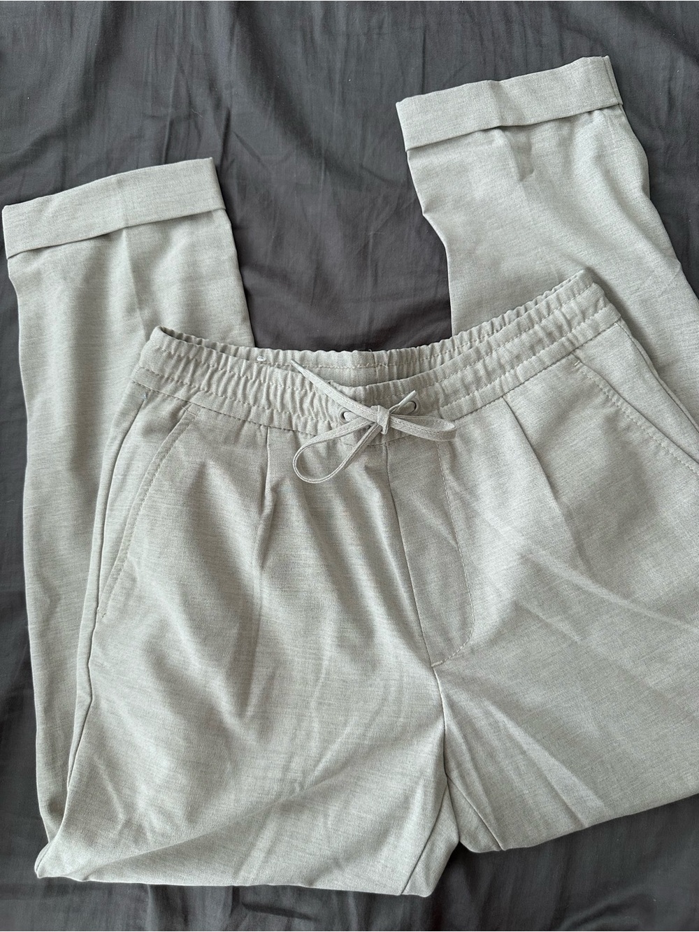 S gray Zara drawstring pants